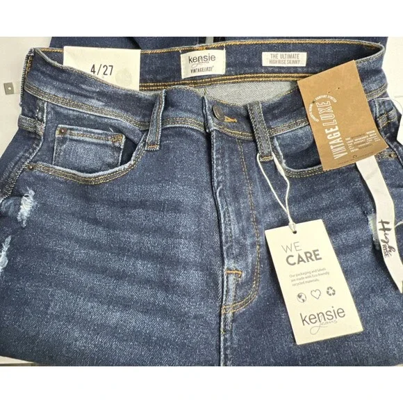 Kensie Jeans Vintage Luxe Ultimate High Rise Skinny 4/27 NWT - Picture 4 of 8